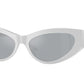 Versace VE4470B Cat Eye Sunglasses  54741U-Pearl Grey 56-140-16 - Color Map Grey