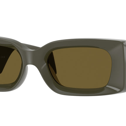 Versace VE4474U Rectangle Sunglasses  549173-Dark Olive 52-140-20 - Color Map Green
