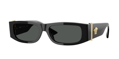 Versace VE4476U Rectangle Sunglasses  GB1/87-Black 55-135-16 - Color Map Black
