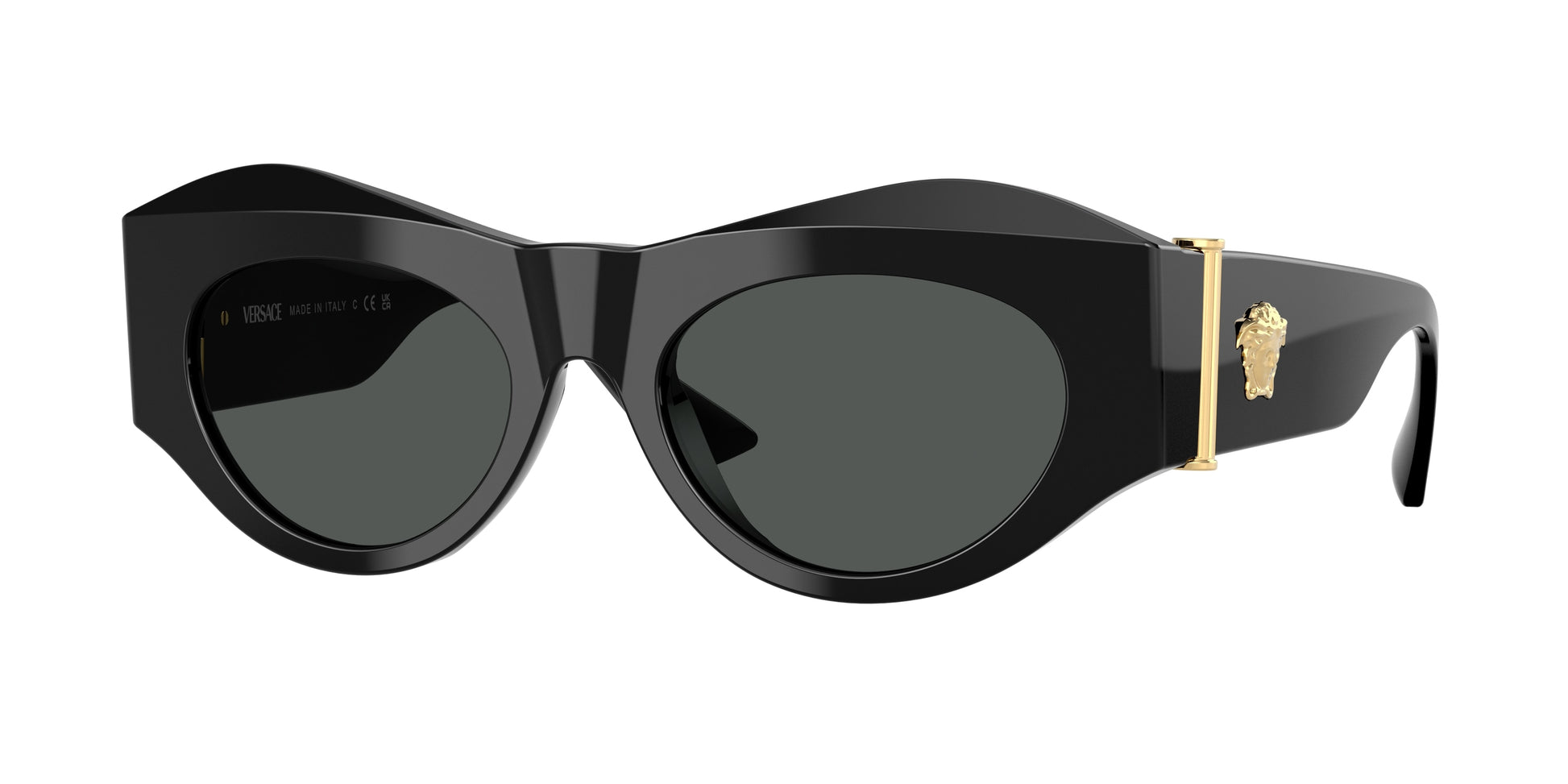 Versace VE4477U Irregular Sunglasses  GB1/87-Black 52-135-19 - Color Map Black