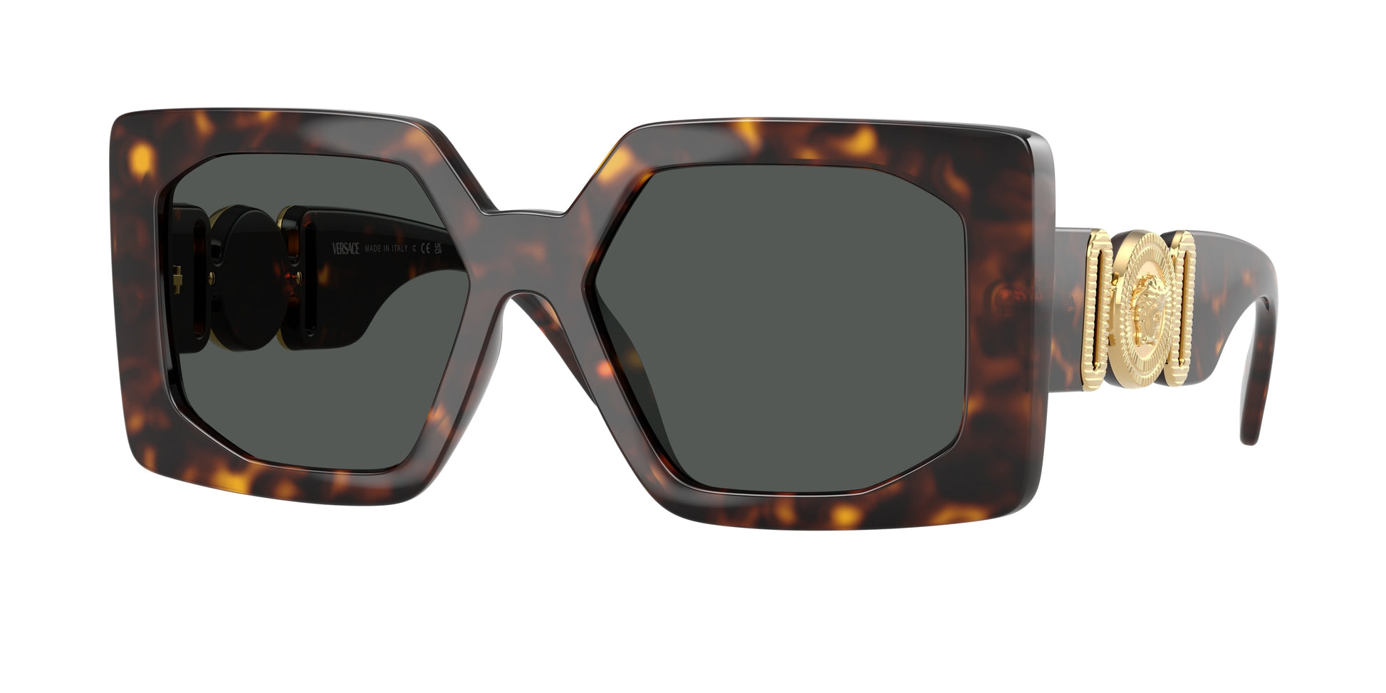 Versace VE4478U Square Sunglasses  108/87-Havana 55-140-17 - Color Map Tortoise