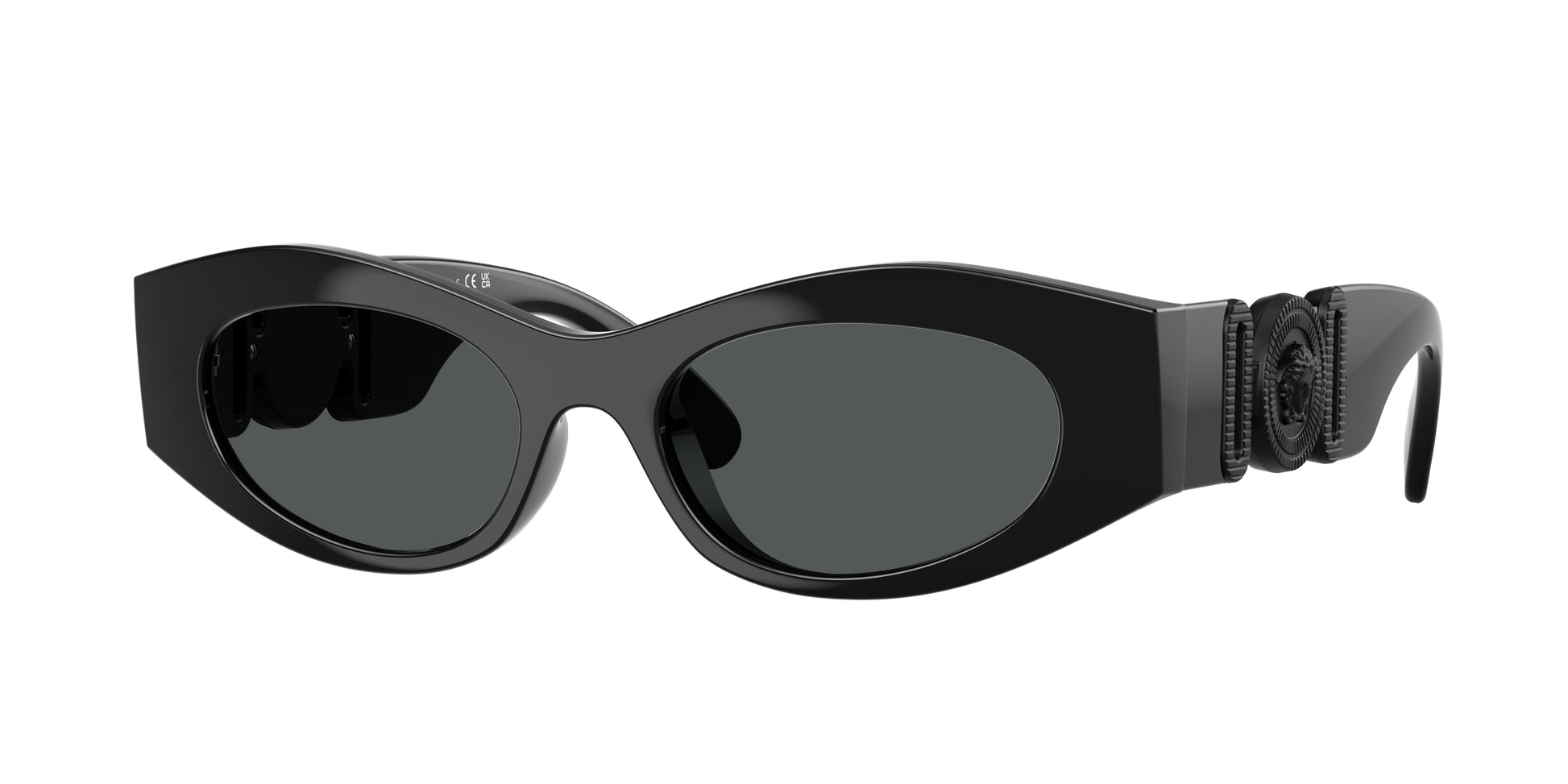 Versace VE4480U Oval Sunglasses  536087-Black 51-140-18 - Color Map Black