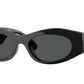 Versace VE4480U Oval Sunglasses  GB1/87-Black 51-140-18 - Color Map Black