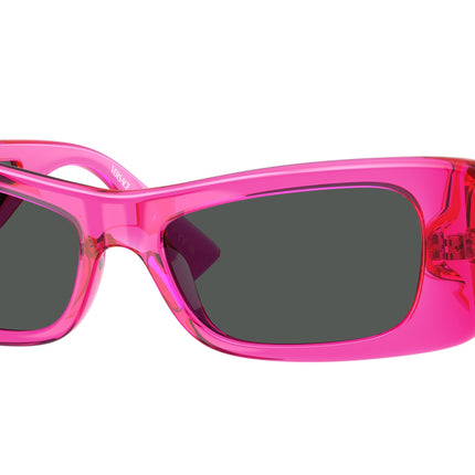 Versace VE4481 Cat Eye Sunglasses  543487-Fucsia Fluo Transparent 54-135-17 - Color Map Pink