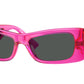 Versace VE4481 Pillow Sunglasses  543487-Fucsia Fluo Transparent 54-135-17 - Color Map Pink