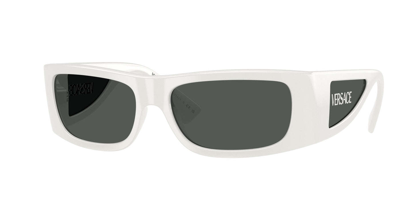 Versace VE4482 Rectangle Sunglasses  314/87-White 57-135-16 - Color Map White