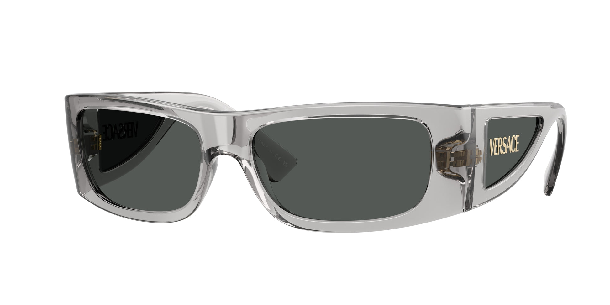 Versace VE4482 Rectangle Sunglasses  530587-Grigio Transparent 57-135-16 - Color Map Grey