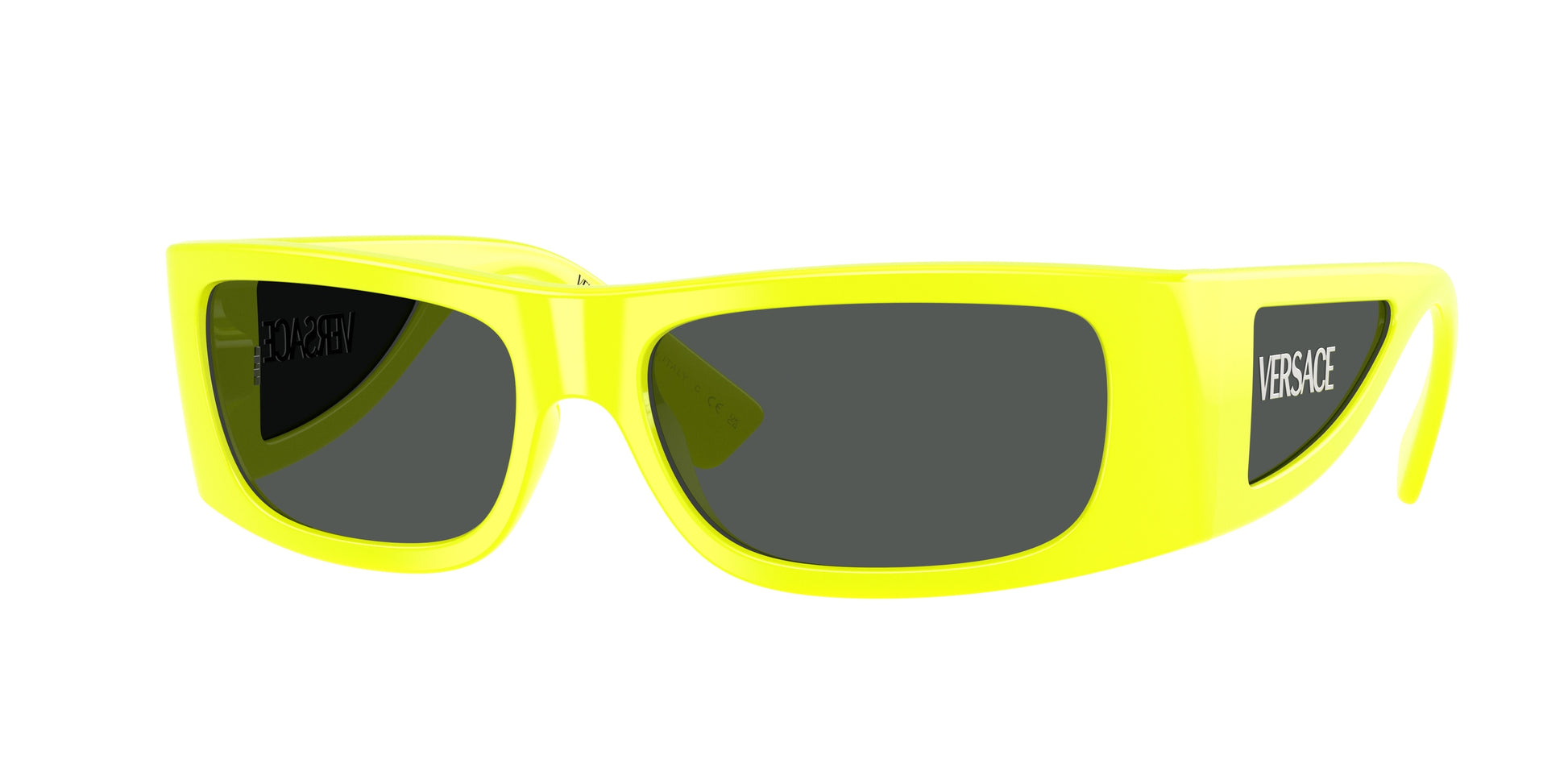 Versace VE4482 Rectangle Sunglasses  544987-Yellow Fluo 57-135-16 - Color Map Yellow