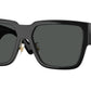 Versace VE4483D Rectangle Sunglasses  GB1/87-Black 57-140-16 - Color Map Black