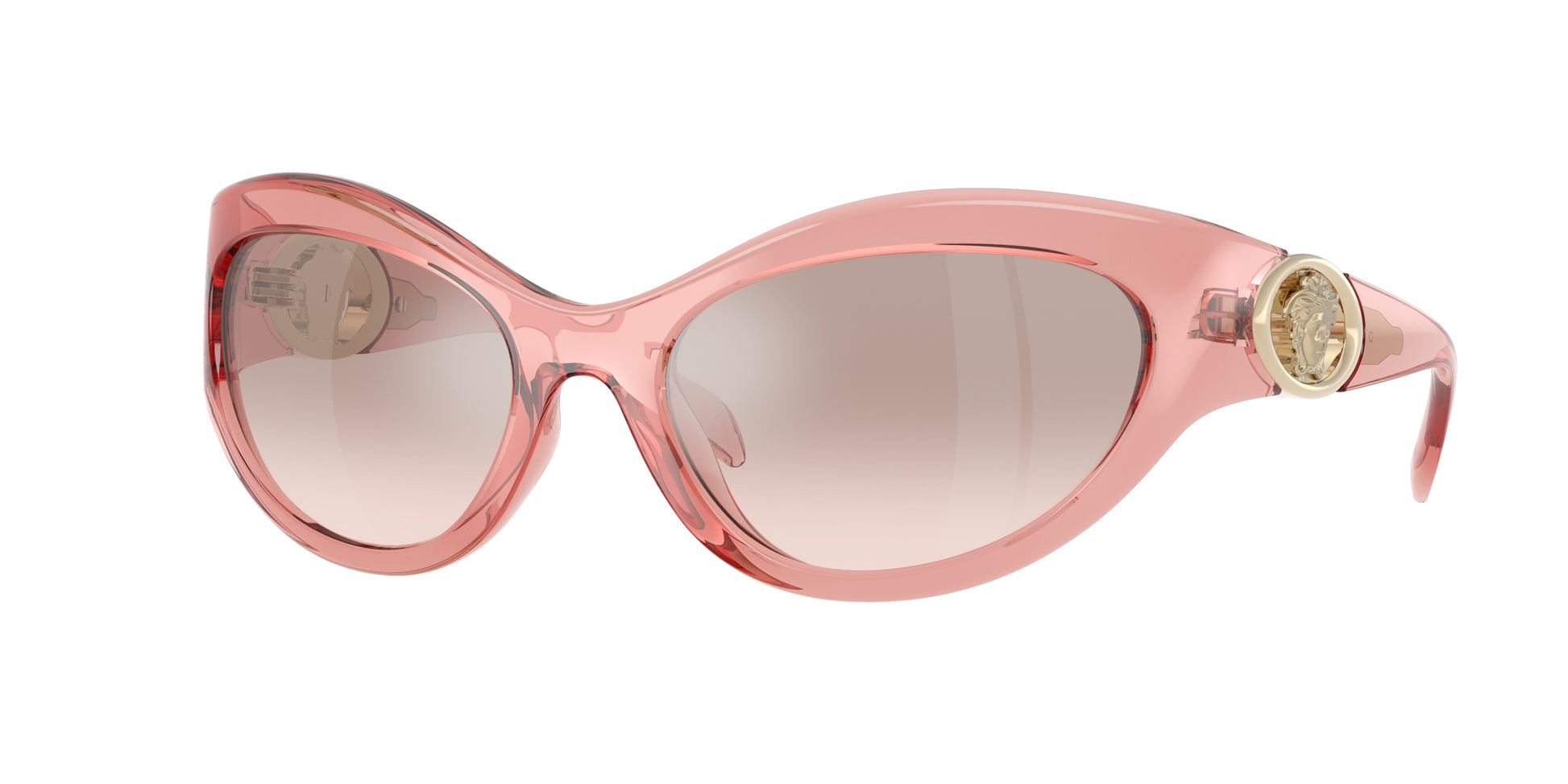 Versace VE4485 Oval Sunglasses  53228Z-Transparent Pink 59-125-19 - Color Map Pink