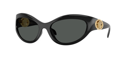 Versace VE4485 Oval Sunglasses  GB1/87-Black 59-125-19 - Color Map Black
