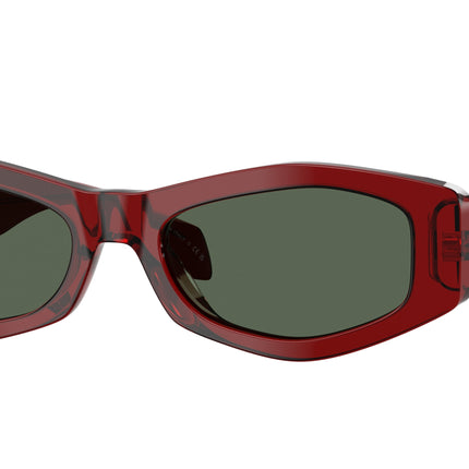 Versace VE4487F Irregular Sunglasses  551271-Dark Transparent Red 54-140-19 - Color Map Red
