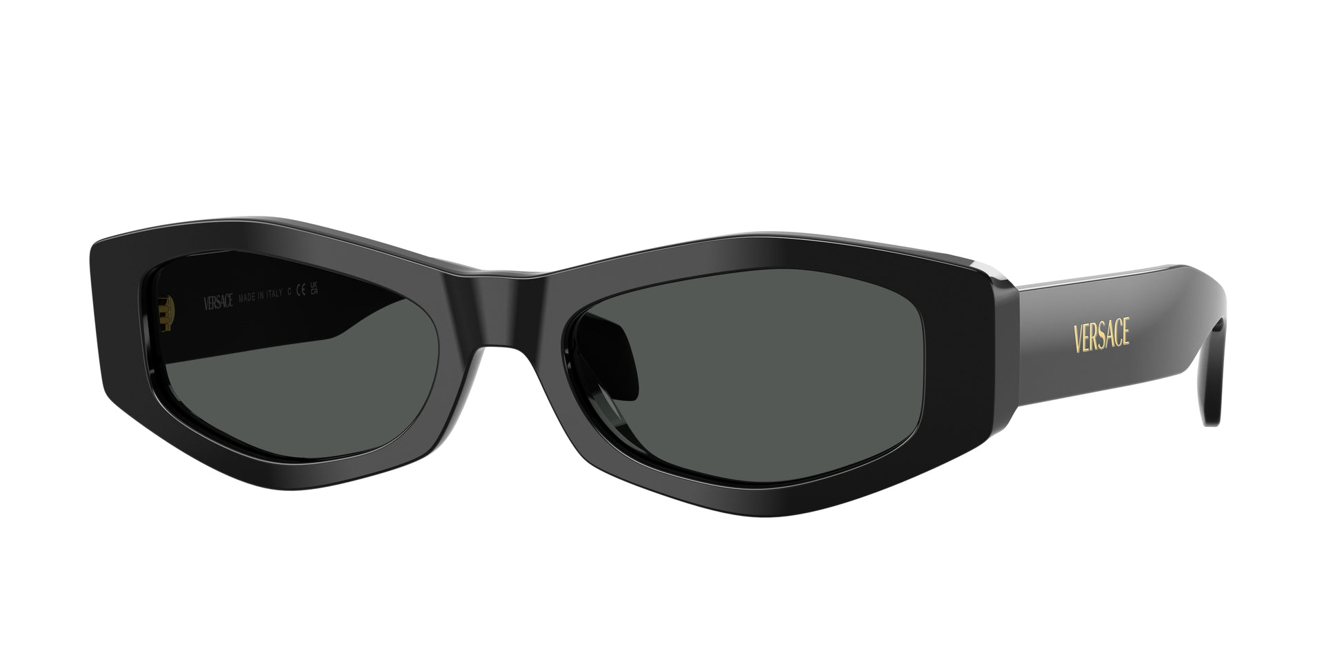 Versace VE4487F Irregular Sunglasses  GB1/87-Black 54-140-19 - Color Map Black