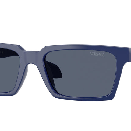 Versace VE4490U Rectangle Sunglasses  545087-Solid Blue 55-140-18 - Color Map Blue