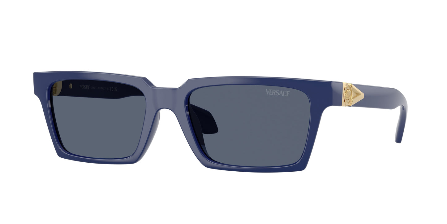 Versace VE4490U Rectangle Sunglasses  545087-Solid Blue 55-140-18 - Color Map Blue