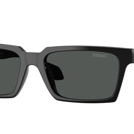 Versace VE4490U Rectangle Sunglasses  GB1/87-Black 55-140-18 - Color Map Black