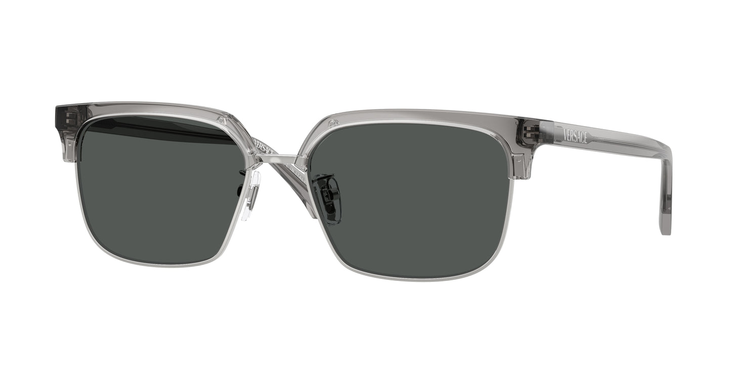 Versace VE4494D Square Sunglasses  593/87-Transparent Grey 56-140-17 - Color Map Grey