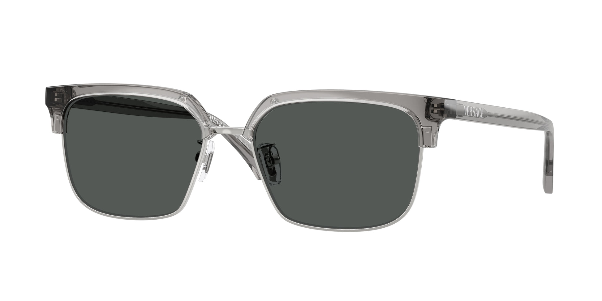 Versace VE4494D Square Sunglasses  593/87-Transparent Grey 56-140-17 - Color Map Grey