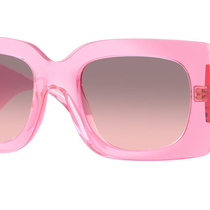 Versace VE4496U Square Sunglasses  53705M-Transparent Pink 54-140-21 - Color Map Pink