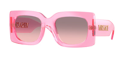 Versace VE4496U Square Sunglasses  53705M-Transparent Pink 54-140-21 - Color Map Pink