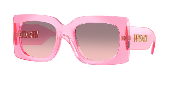 Versace VE4496U Square Sunglasses  53705M-Transparent Pink 54-140-21 - Color Map Pink