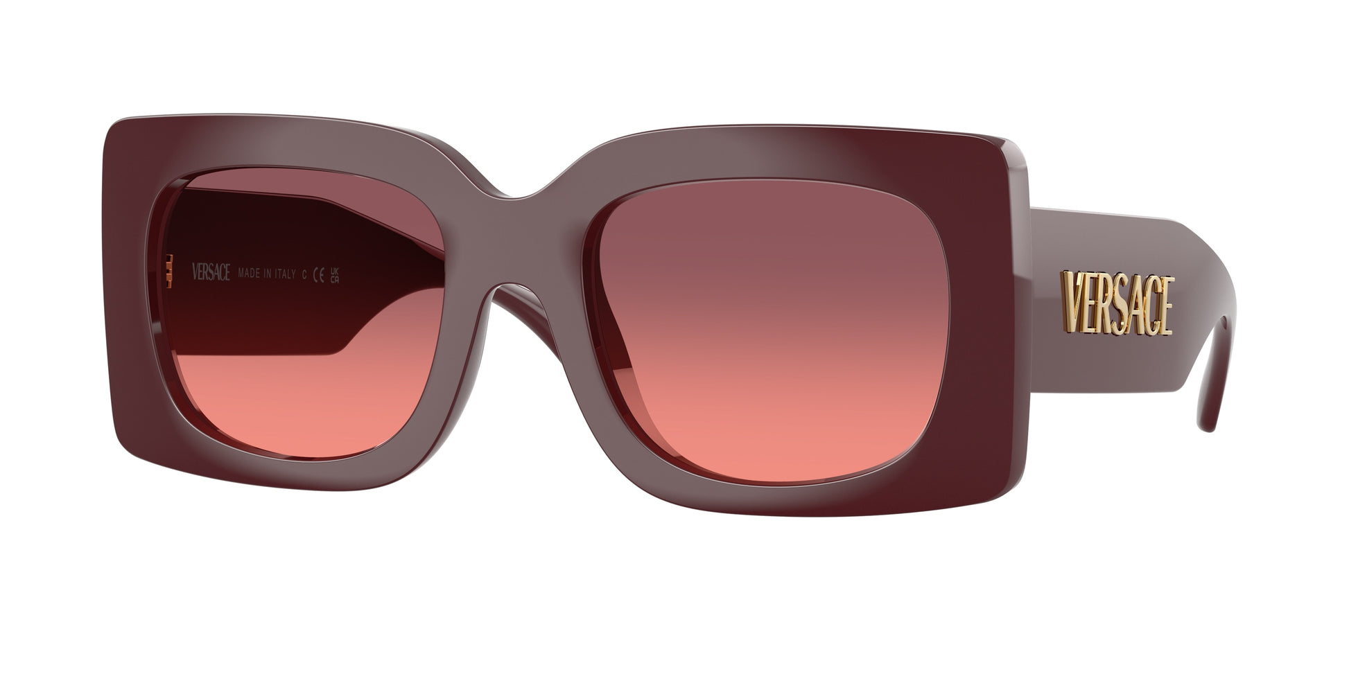 Versace VE4496U Square Sunglasses  551520-Burgundy 54-140-21 - Color Map Violet