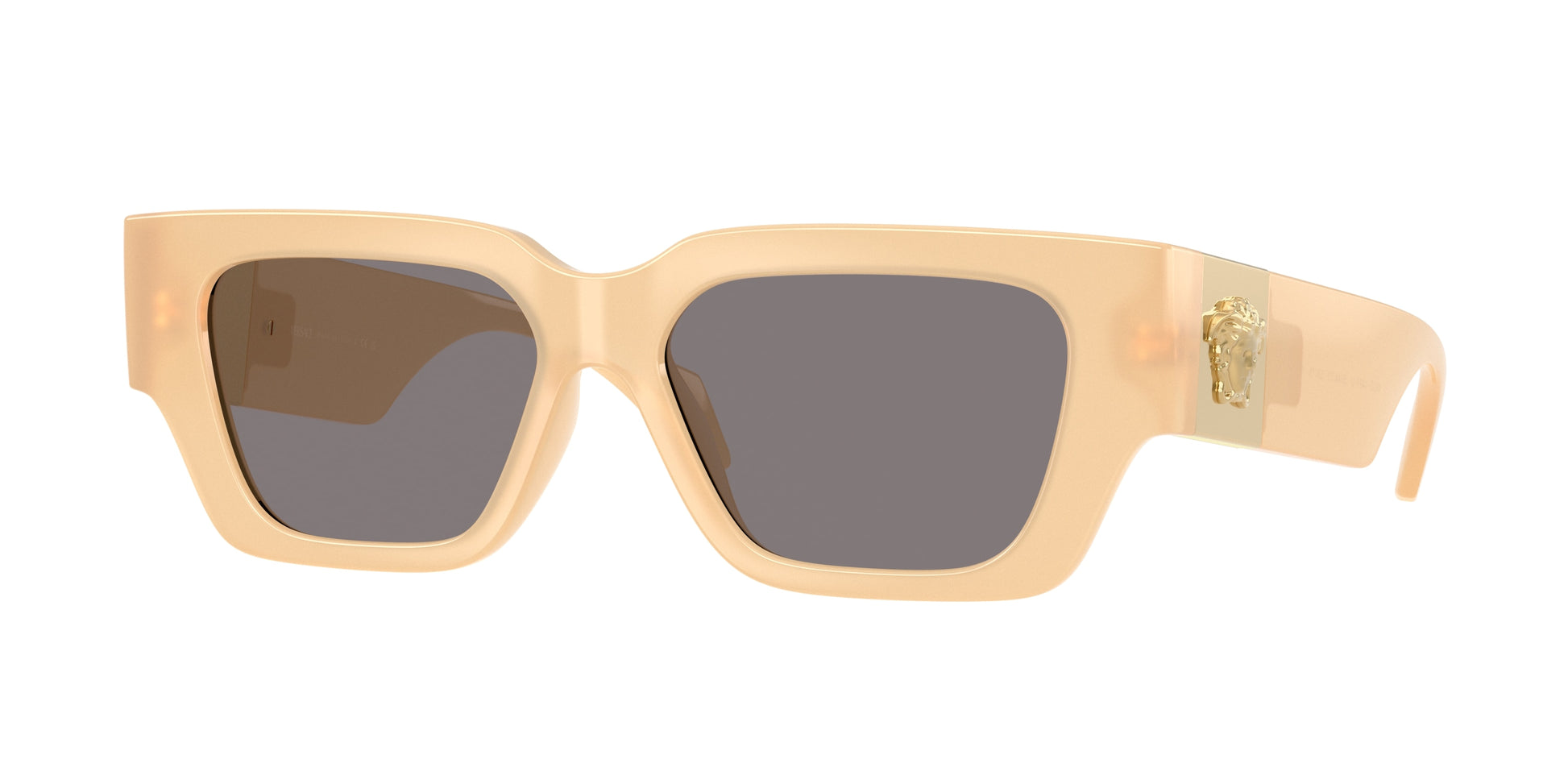 Versace VE4497U Square Sunglasses  554473-Opal Brown Marzipan 53-140-15 - Color Map Pink