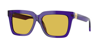 Versace VE4498F Square Sunglasses  554585-Transparent Dark Violet 55-145-16 - Color Map Violet