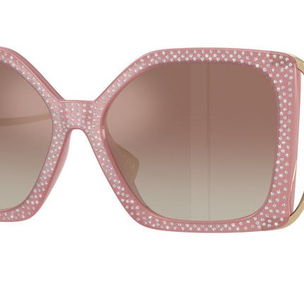 Versace VE4502U Square Sunglasses  5535B8-Pink Strass Crystal 58-130-16 - Color Map Pink