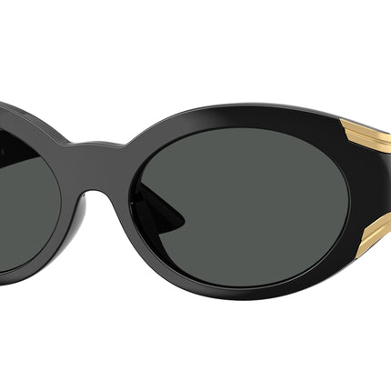 Versace VE4503U Oval Sunglasses  GB1/87-Black 55-115-18 - Color Map Black
