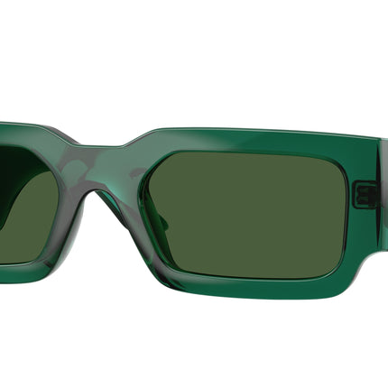 Versace VE4506U Rectangle Sunglasses  514471-Transparent Green 54-140-21 - Color Map Green