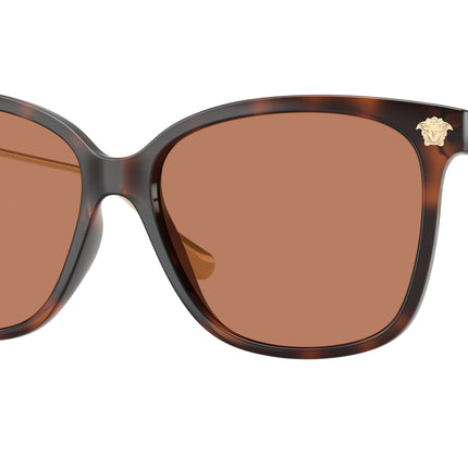 Versace VE4507U Square Sunglasses  108/73-Havana 57-145-15 - Color Map Tortoise