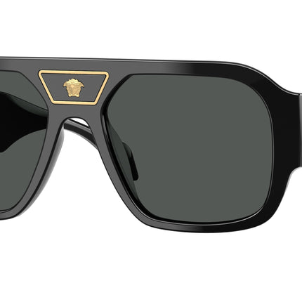 Versace VE4508U Square Sunglasses  GB1/87-Black 56-140-18 - Color Map Black