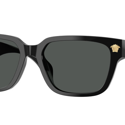 Versace VE4513D Rectangle Sunglasses  GB1/87-Black 56-140-17 - Color Map Black