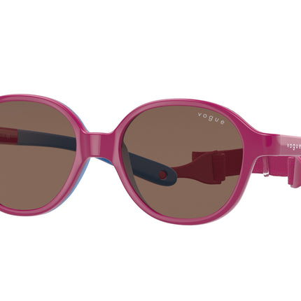 VOGUE JUNIOR SUN VJ2012 Pillow Sunglasses  256873-Pink On Rubber Blue 43-120-14 - Color Map Pink