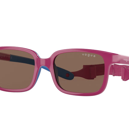 VOGUE JUNIOR SUN VJ2017 Pillow Sunglasses  256813-Full Rose On Azure Rubber 45-120-14 - Color Map Pink