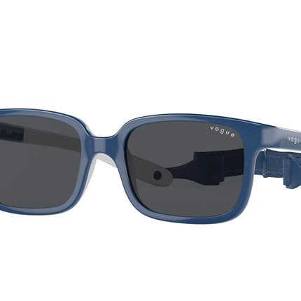 VOGUE JUNIOR SUN VJ2017 Pillow Sunglasses  297487-Blue On Cream Rubber 45-120-14 - Color Map Blue