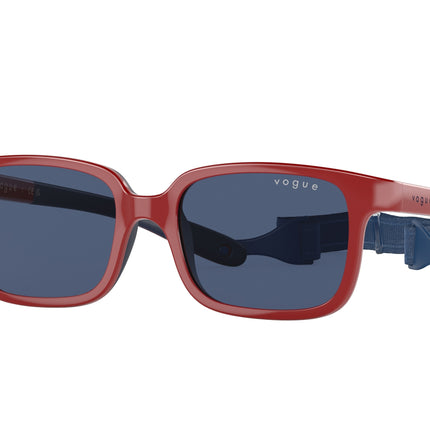 VOGUE JUNIOR SUN VJ2017 Pillow Sunglasses  302680-Full Red On Blue Rubber 45-120-14 - Color Map Red