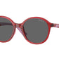 VOGUE JUNIOR SUN VJ2018 Round Sunglasses  306687-Transparent Dark Red 45-125-16 - Color Map Red