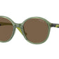 VOGUE JUNIOR SUN VJ2018 Round Sunglasses  306773-Transparent Dark Green 45-125-16 - Color Map Green