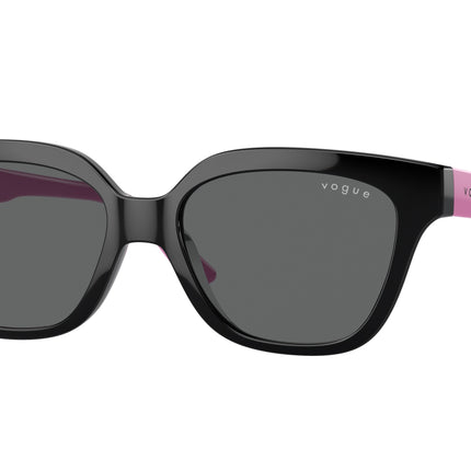 VOGUE JUNIOR SUN VJ2021 Irregular Sunglasses  W44/87-Black 48-125-15 - Color Map Black