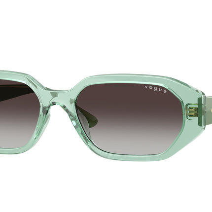 VOGUE JUNIOR SUN VJ2034 Irregular Sunglasses  32748G-Transparent Mint 52-132-16 - Color Map Transparent