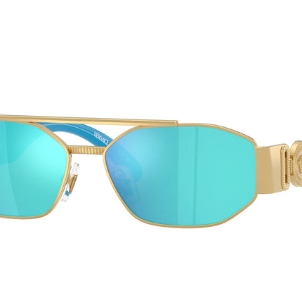 Versace Kids VK2003 Rectangle Sunglasses  100255-Gold 50-130-13 - Color Map Gold