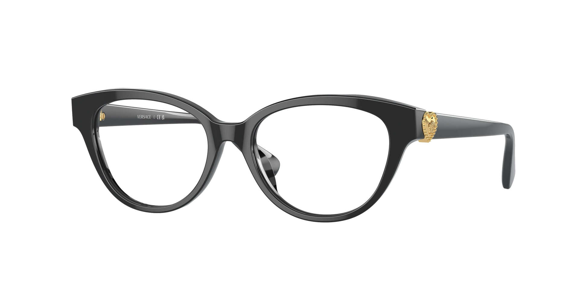Versace Kids VK3004 Cat Eye Eyeglasses  GB1-Black 48-130-15 - Color Map Black