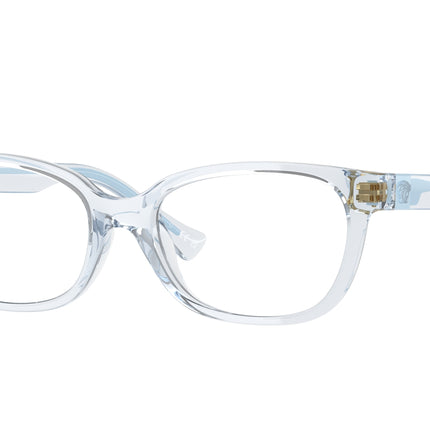 Versace Kids VK3006U Rectangle Eyeglasses  5480-Pastel Blue Transparent 48-130-15 - Color Map Blue