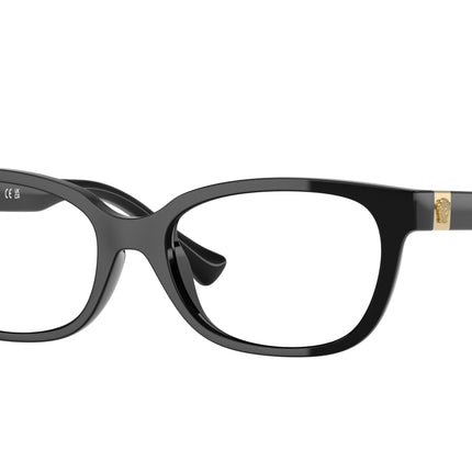 Versace Kids VK3006U Rectangle Eyeglasses  GB1-Black 48-130-15 - Color Map Black
