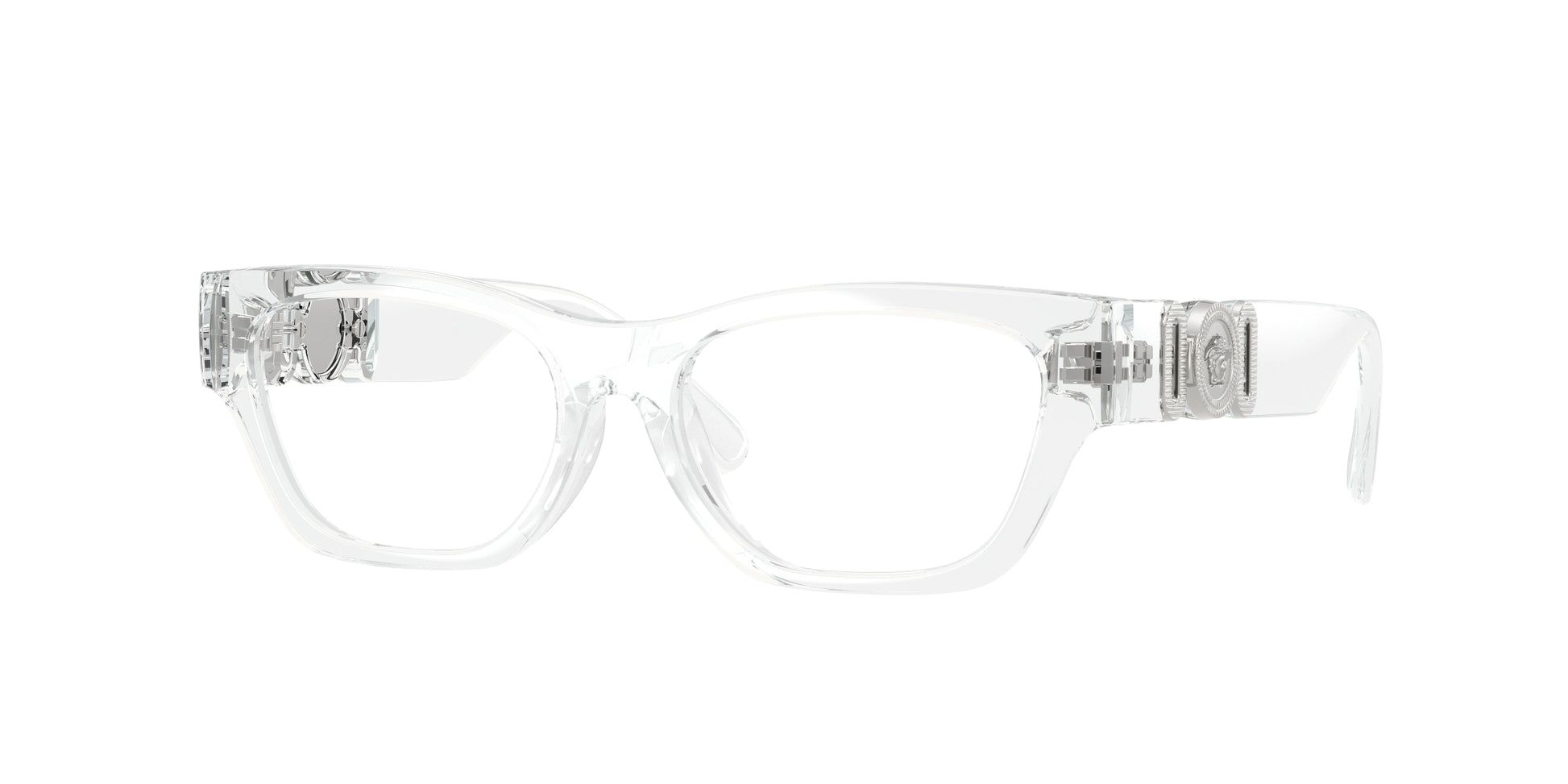 Versace Kids VK3008U Round Eyeglasses  148-Crystal 48-130-15 - Color Map Transparent