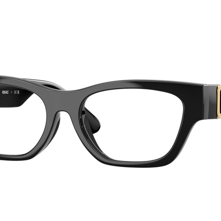 Versace Kids VK3008U Round Eyeglasses  GB1-Black 48-130-15 - Color Map Black