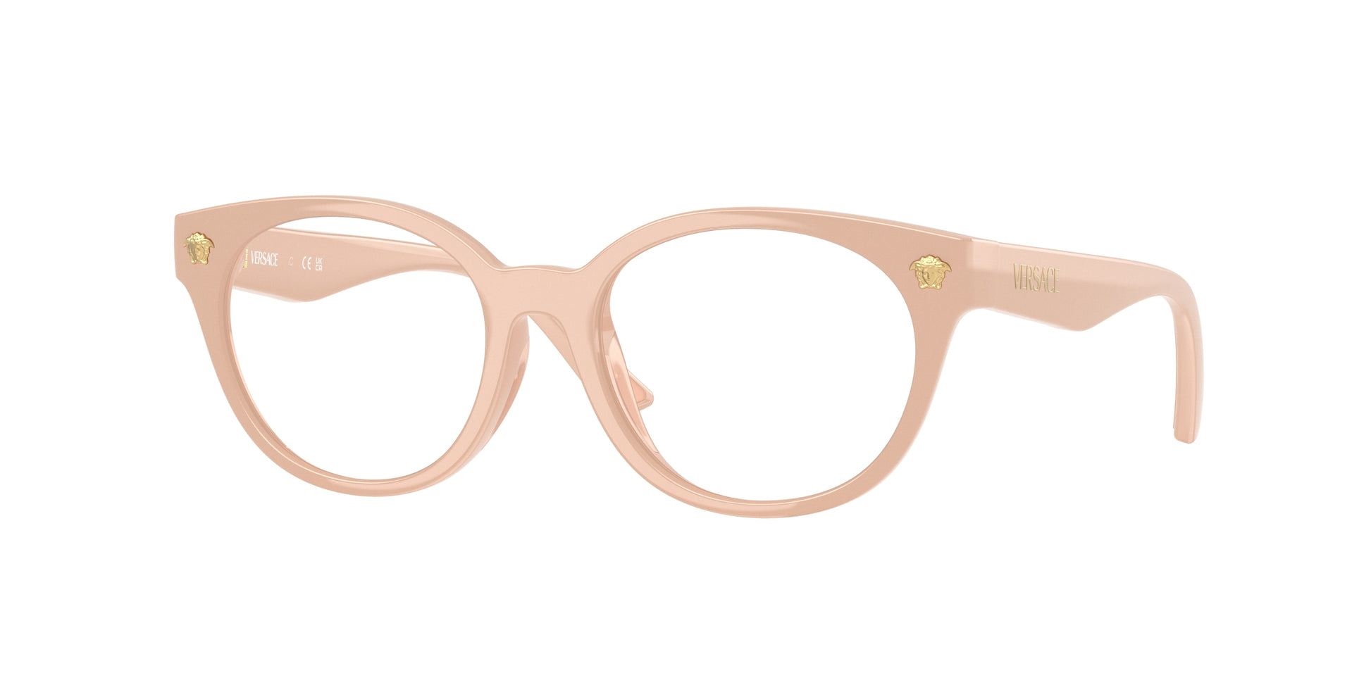 Versace Kids VK3009U Round Eyeglasses  5494-Nude 48-130-16 - Color Map Pink