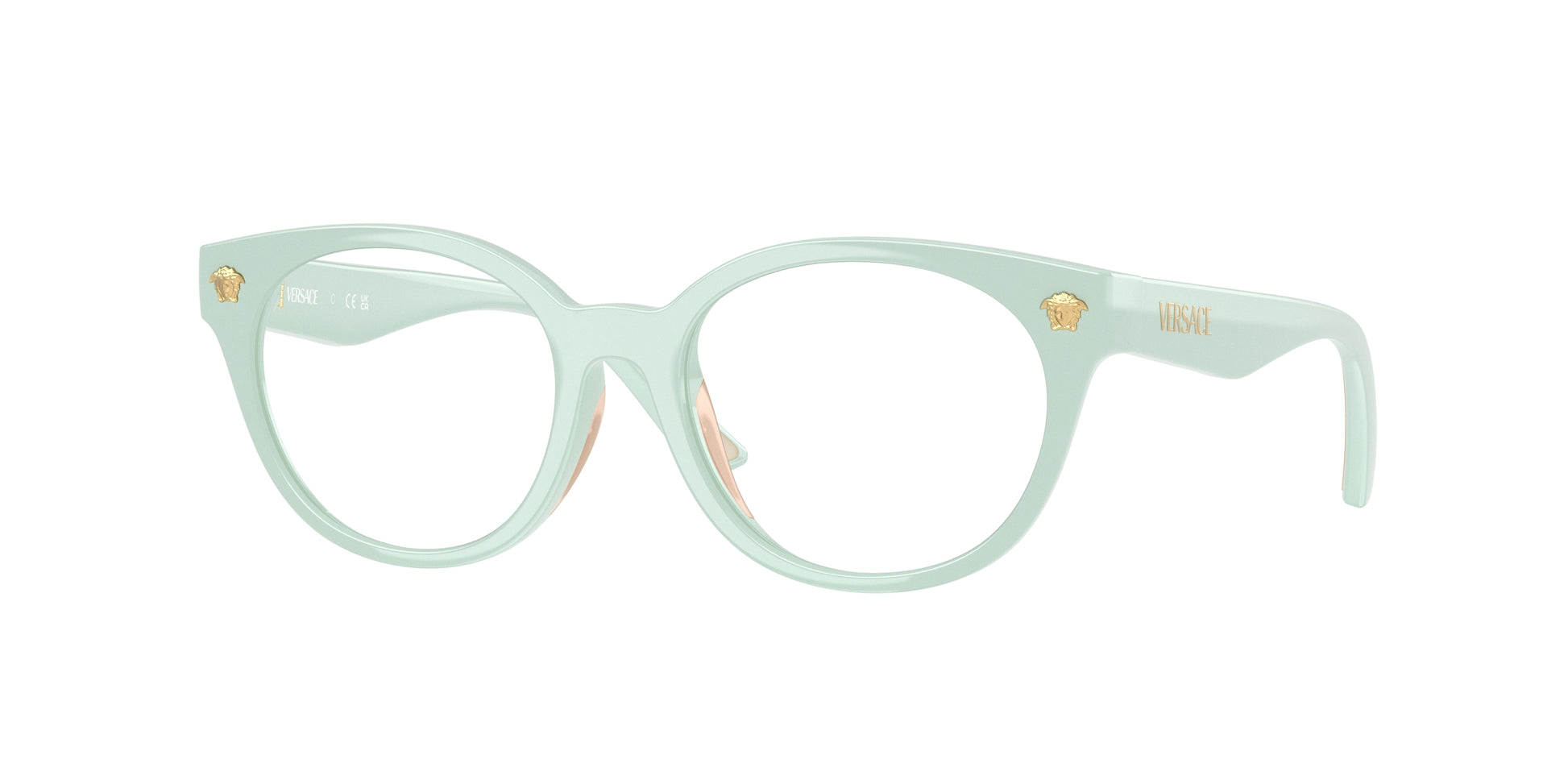 Versace Kids VK3009U Round Eyeglasses  5505-Artic Blue 48-130-16 - Color Map Blue